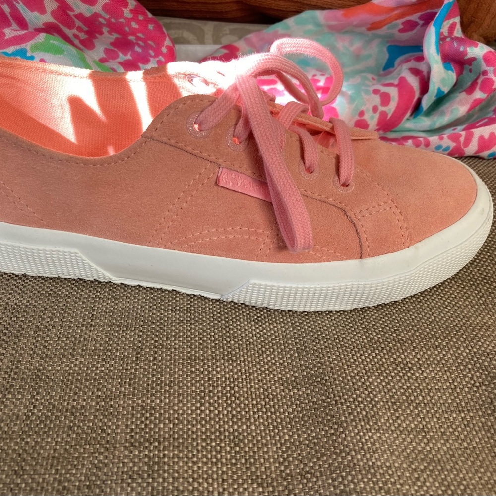 Genuine Suede Rose Pink Superga Cory Classic 7.5 - Picture 4 of 10